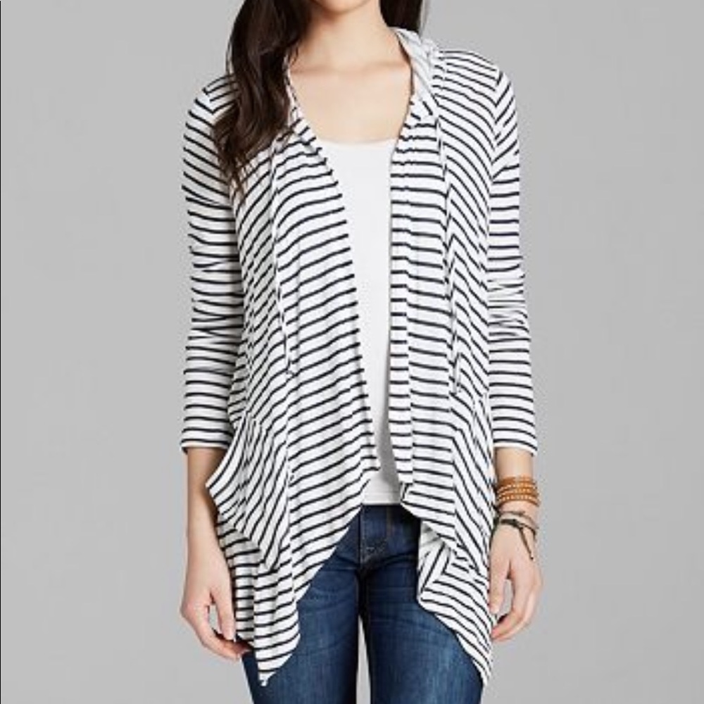 Splendid Montrose Stripe Hooded Cardigan